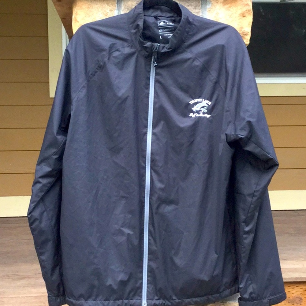 Adidas climastorm zip up jacket “trophy lake golf and casting” Father’s Day